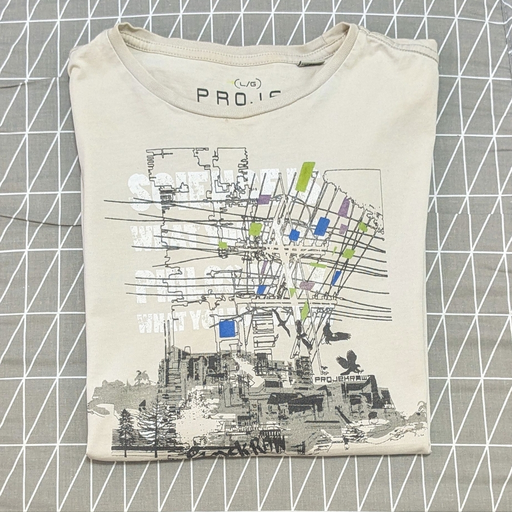 Projek Raw Beige Graphic Men's Shirt